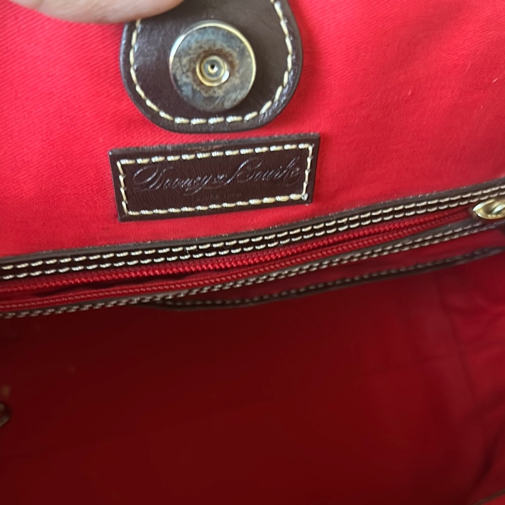 Dooney & Bourke Pink and Brown Tote Bag with Floral Design - Picture 3 of 3
